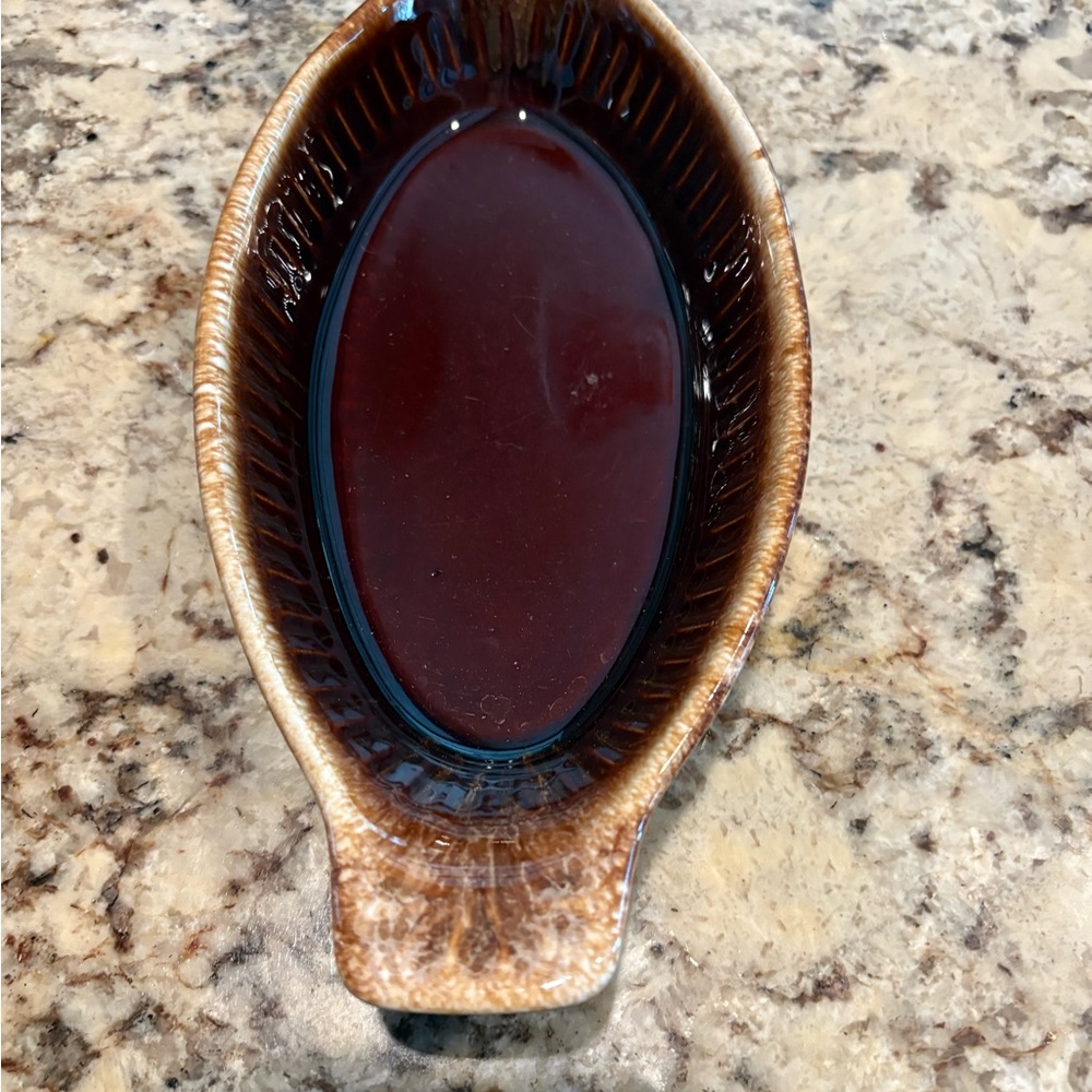Mccoy vintage Brown Ceramic Gravy Boat